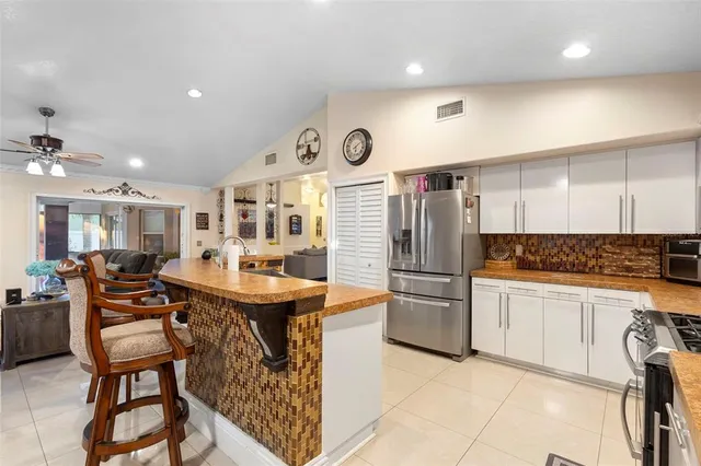 a living room with furniture and a couch