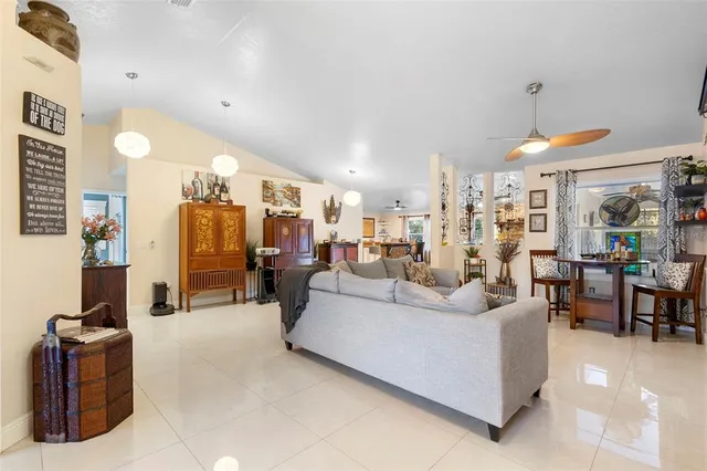 a living room with furniture and a view of living room
