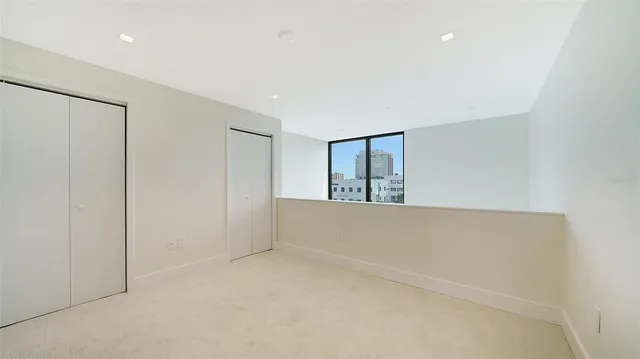 a view of a city with tall buildings