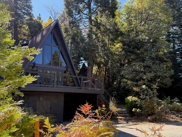 a view of house with trees in the background