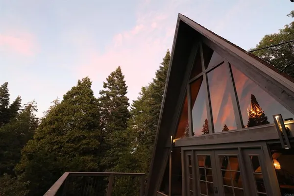 a view of a house with a balcony