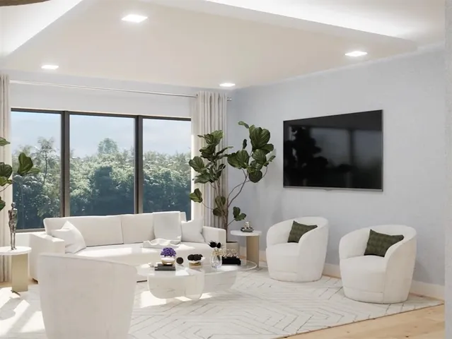 a view of an chairs and table in patio