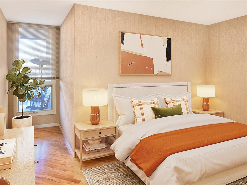 5000 5th, Unit 101 Pittsburgh, PA 15232 - Photo 19 of 38 Bedroom three has a window view of the balcony. Also, this could be a den.