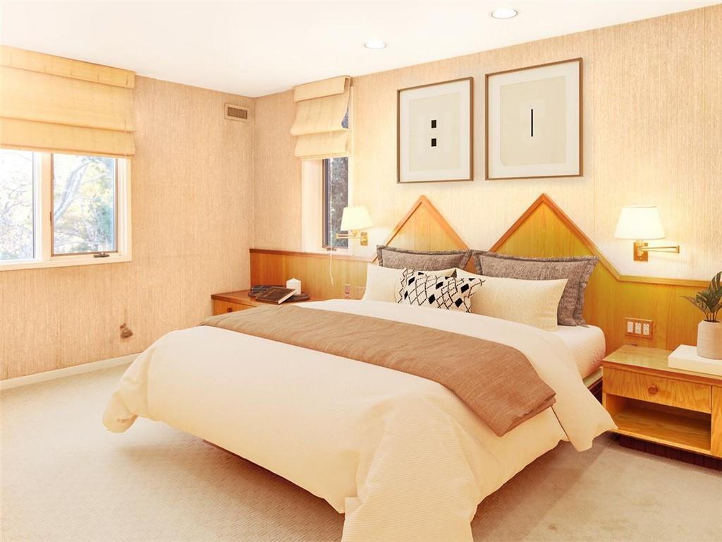 5000 5th, Unit 101 Pittsburgh, PA 15232 - Photo 24 of 38 Primary bedroom on this end unit provides an extra window on the East, Fifth Avenue side. This is a bonus.