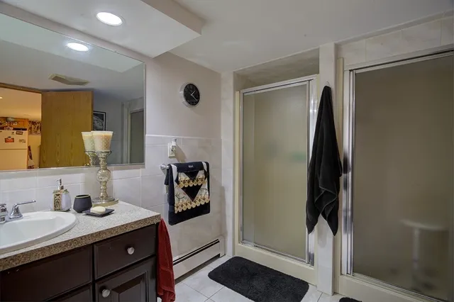 a view of a brick building with a street