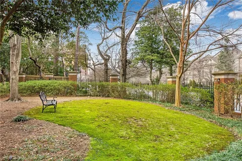 a view of a backyard with a garden