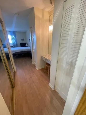 a close view of closet