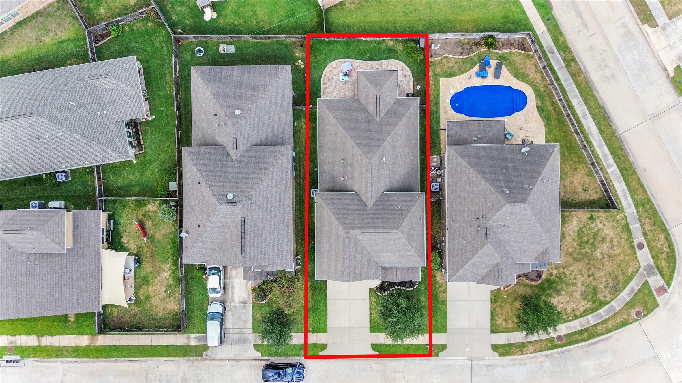 7110 Panther Ridge Drive Spring, TX 77389 - Photo 21 of 25 an aerial view of a house with a swimming pool and outdoor seating