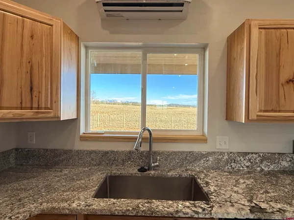 a sink with a window