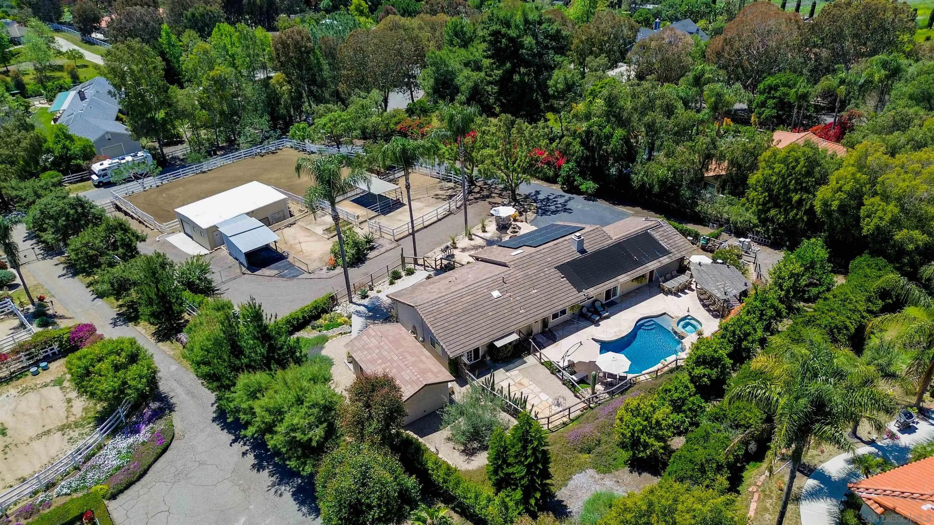 1045 Capra Way Fallbrook, CA 92028 - Photo 3 of 44 an aerial view of a house with outdoor space