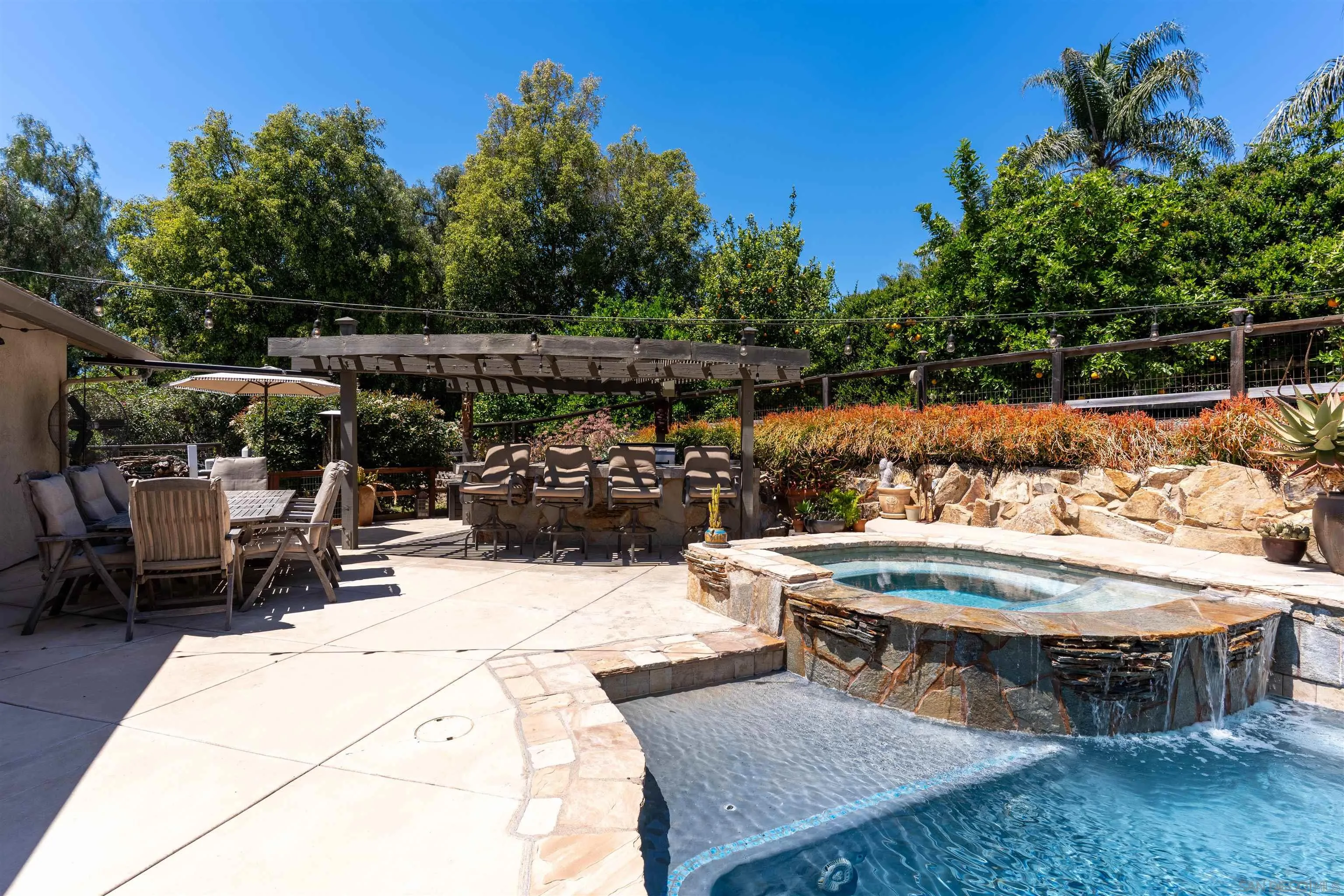 1045 Capra Way Fallbrook, CA 92028 - Photo 32 of 44 a view of a patio with swimming pool