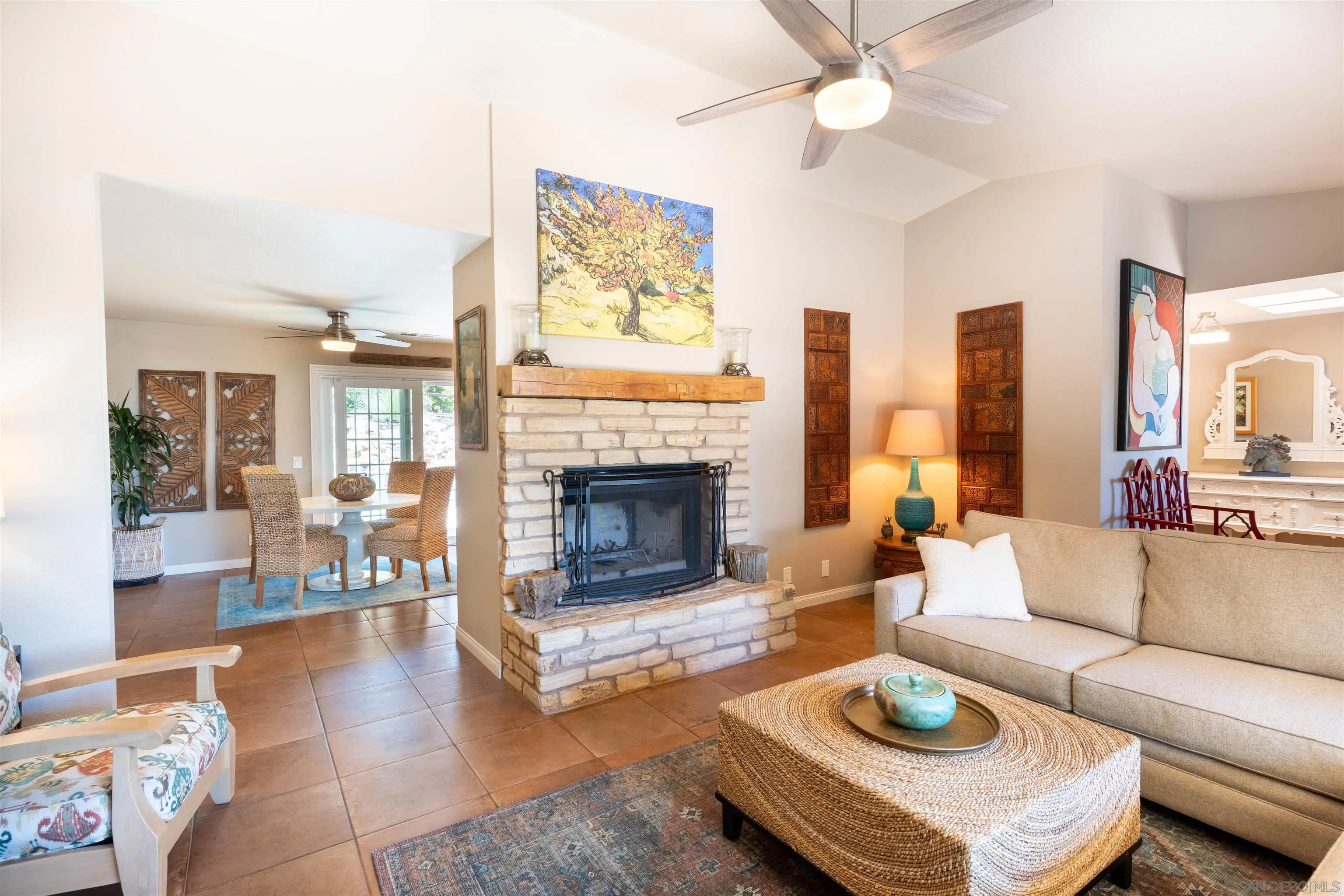 1045 Capra Way Fallbrook, CA 92028 - Photo 9 of 44 a living room with furniture and a fireplace