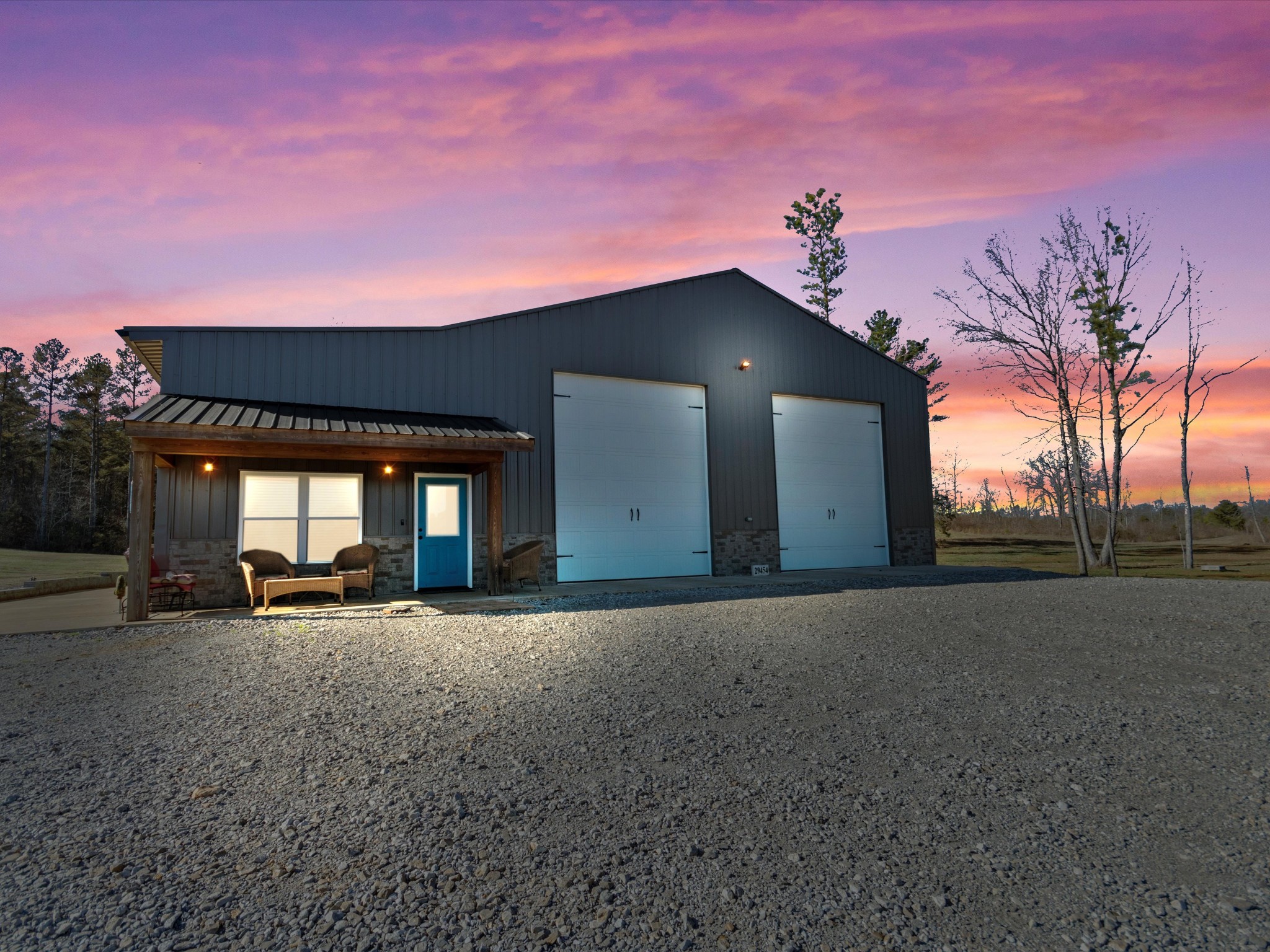 a view of a house with a street