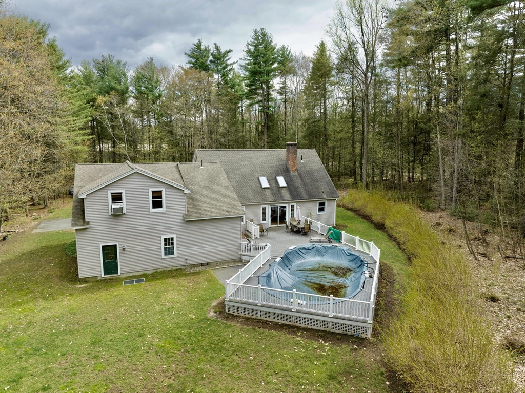 91 Main Road Westhampton, MA 01027 - Photo 35 of 35 a aerial view of a house with swimming pool