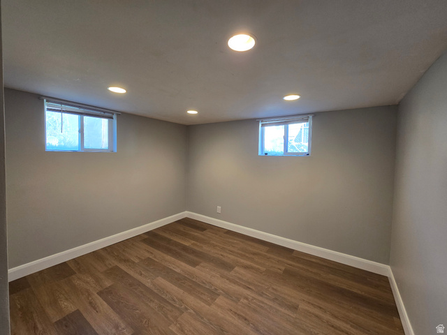 490 Averett Avenue, Unit 1 Springville, UT 84663 - Photo 10 of 11 Below grade area featuring recessed lighting, dark wood-type flooring, and plenty of natural light