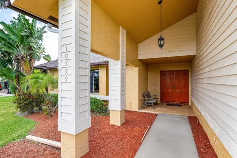 a view of a house with a porch
