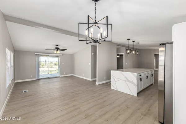 a view of an empty room and window