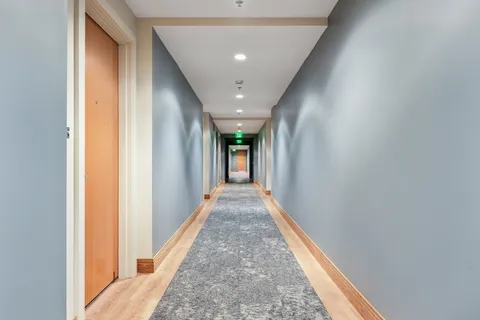 a room with gym equipment