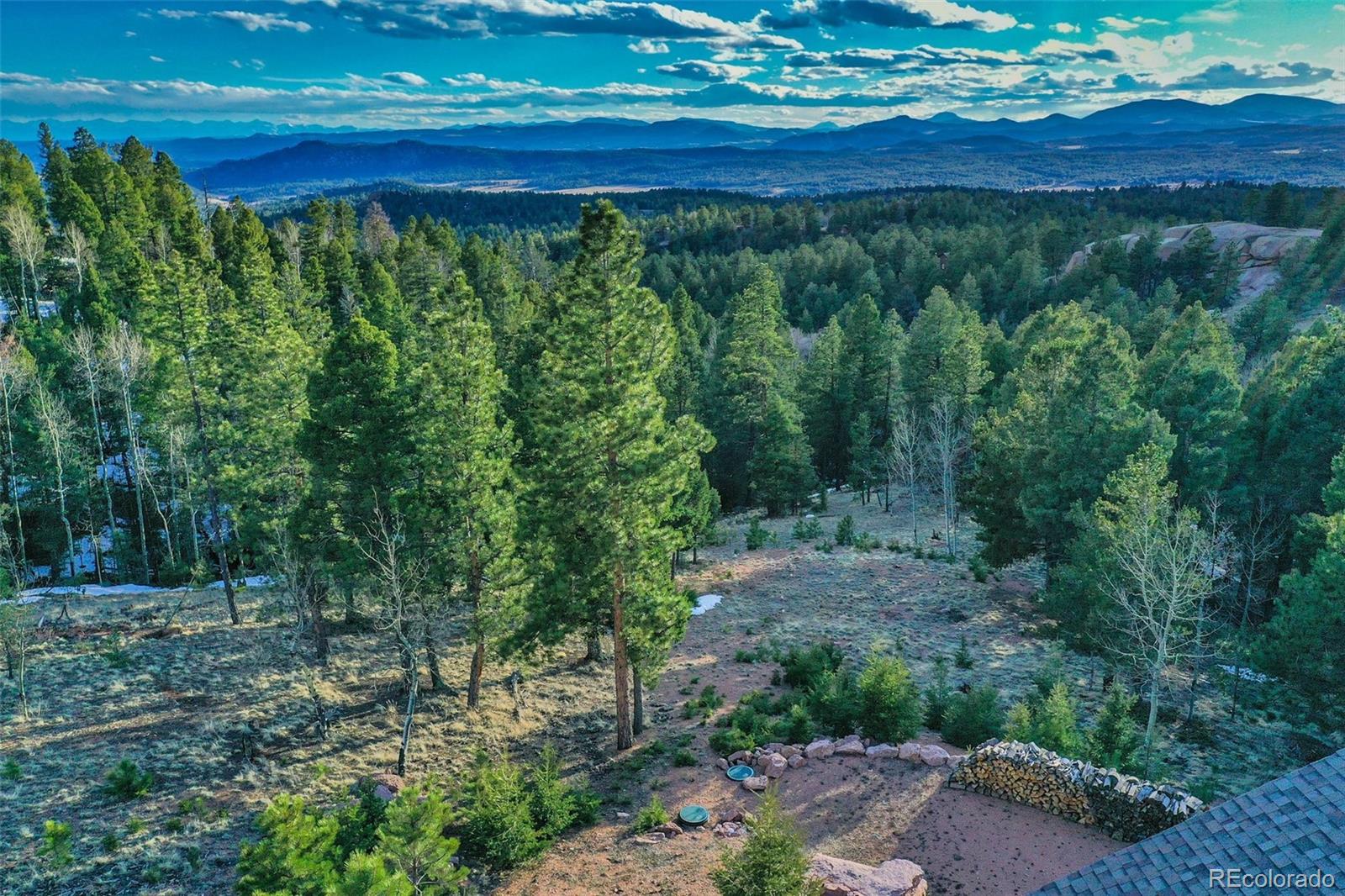290 North Mountain Estates Road Florissant, CO 80816 - Photo 7 of 12 a view of a yard with an outdoor space