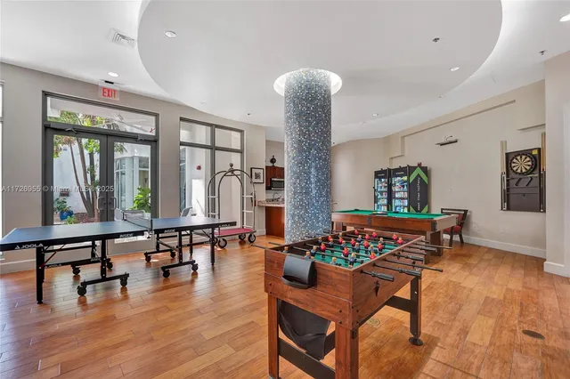 a view of a swimming pool and an ocean view