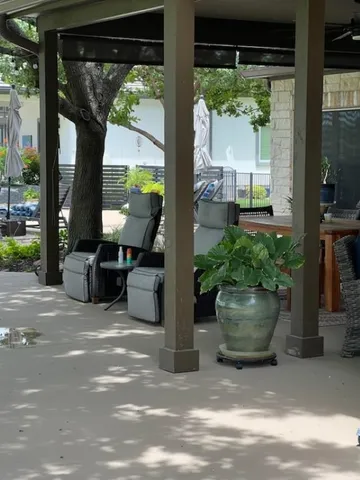 a view of outdoor space and patio