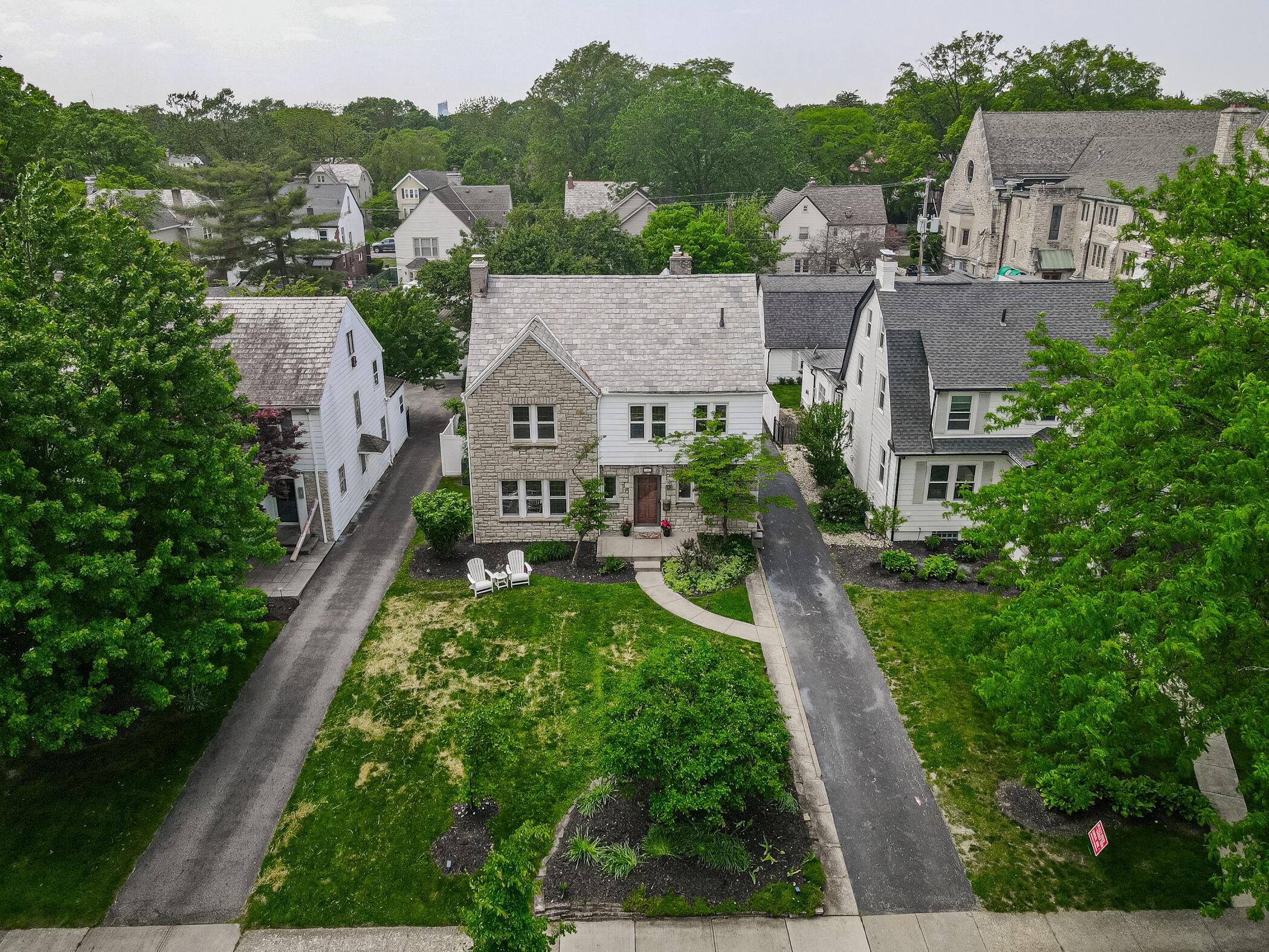 49 South Remington Road Columbus, OH 43209 - Photo 33 of 42 Drone Front Exterior