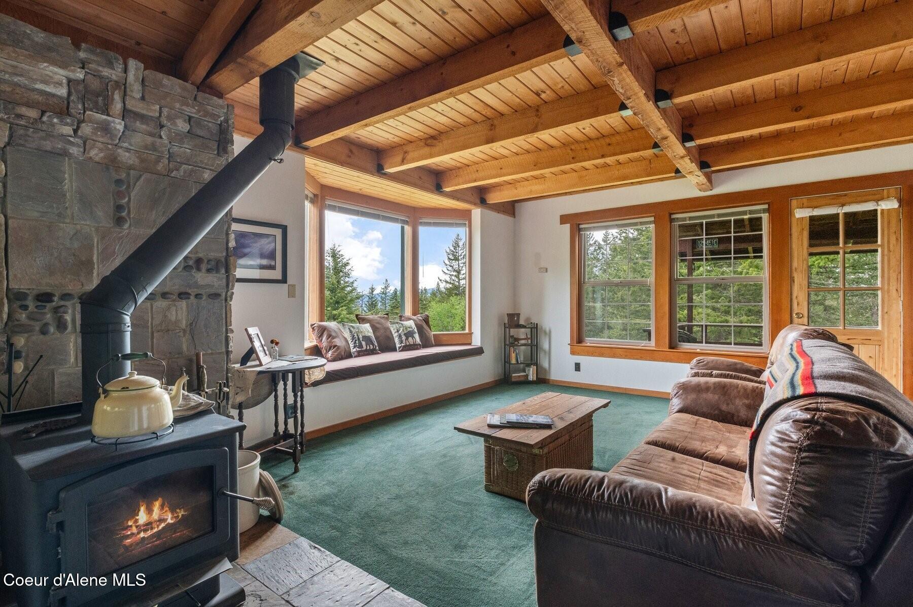 1298 Raven Ridge Road Sandpoint, ID 83864 - Photo 8 of 60 Cozy Wood Stove