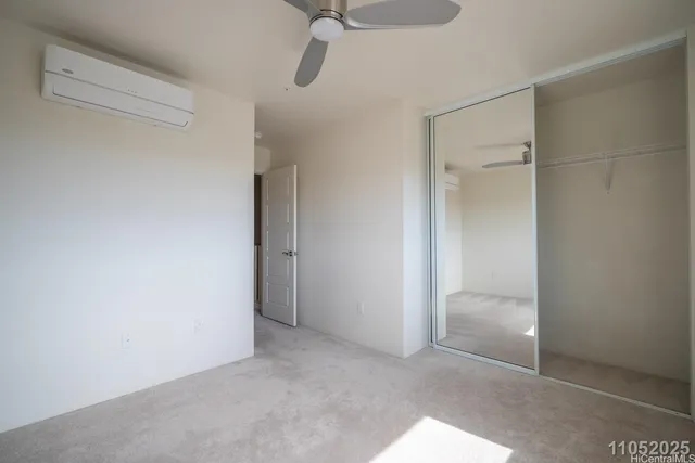 a view of a room with a wardrobe space