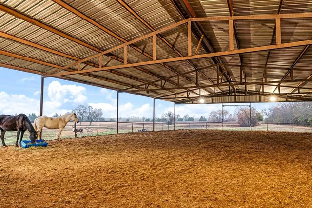 a view of a room with racks