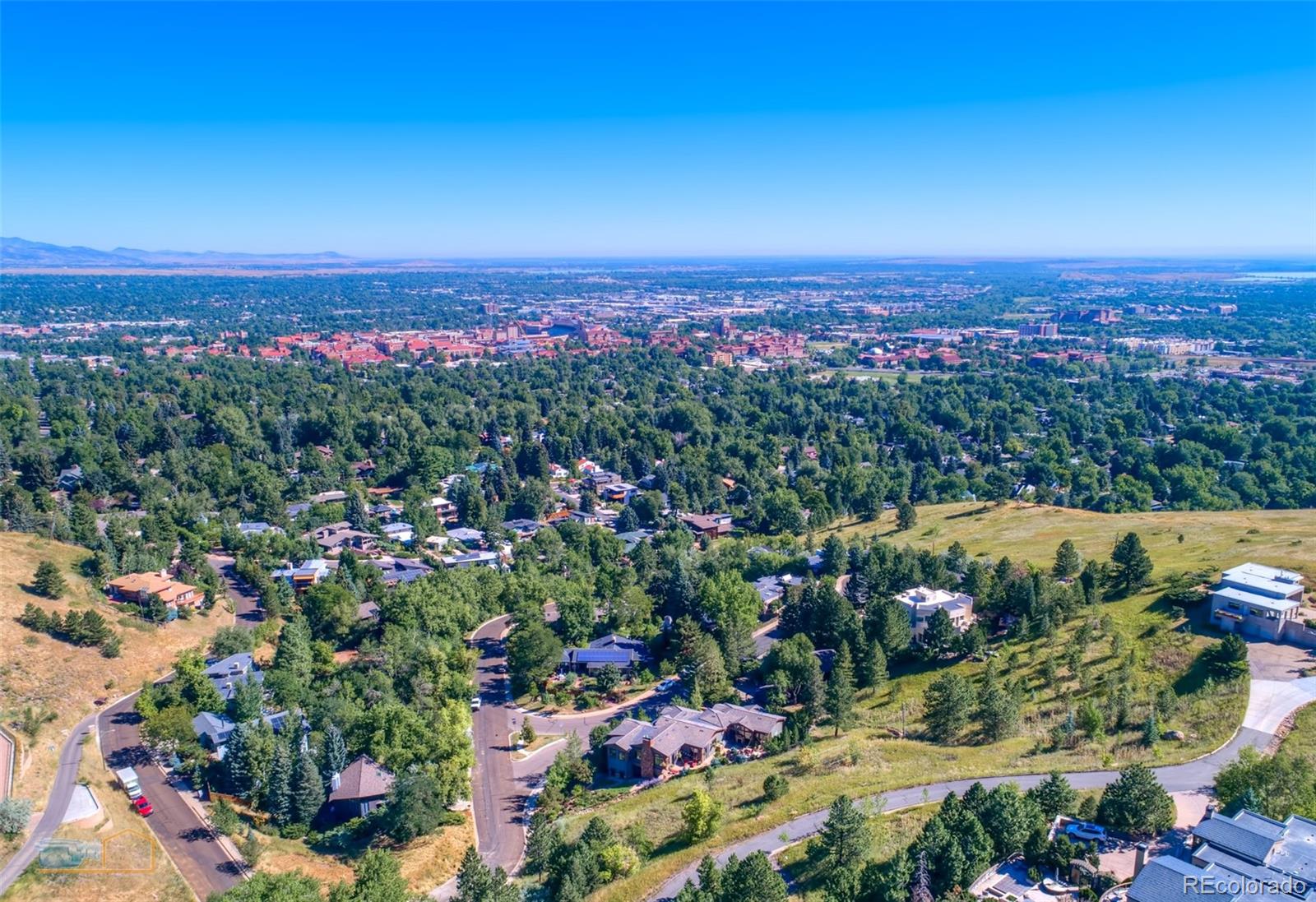 1425 Bellevue Drive Boulder, CO 80302 - Photo 36 of 40 an aerial view of a houses with a yard