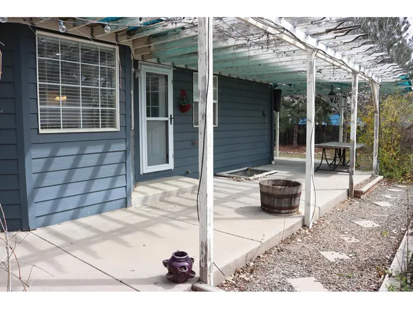 a view of a house with a patio