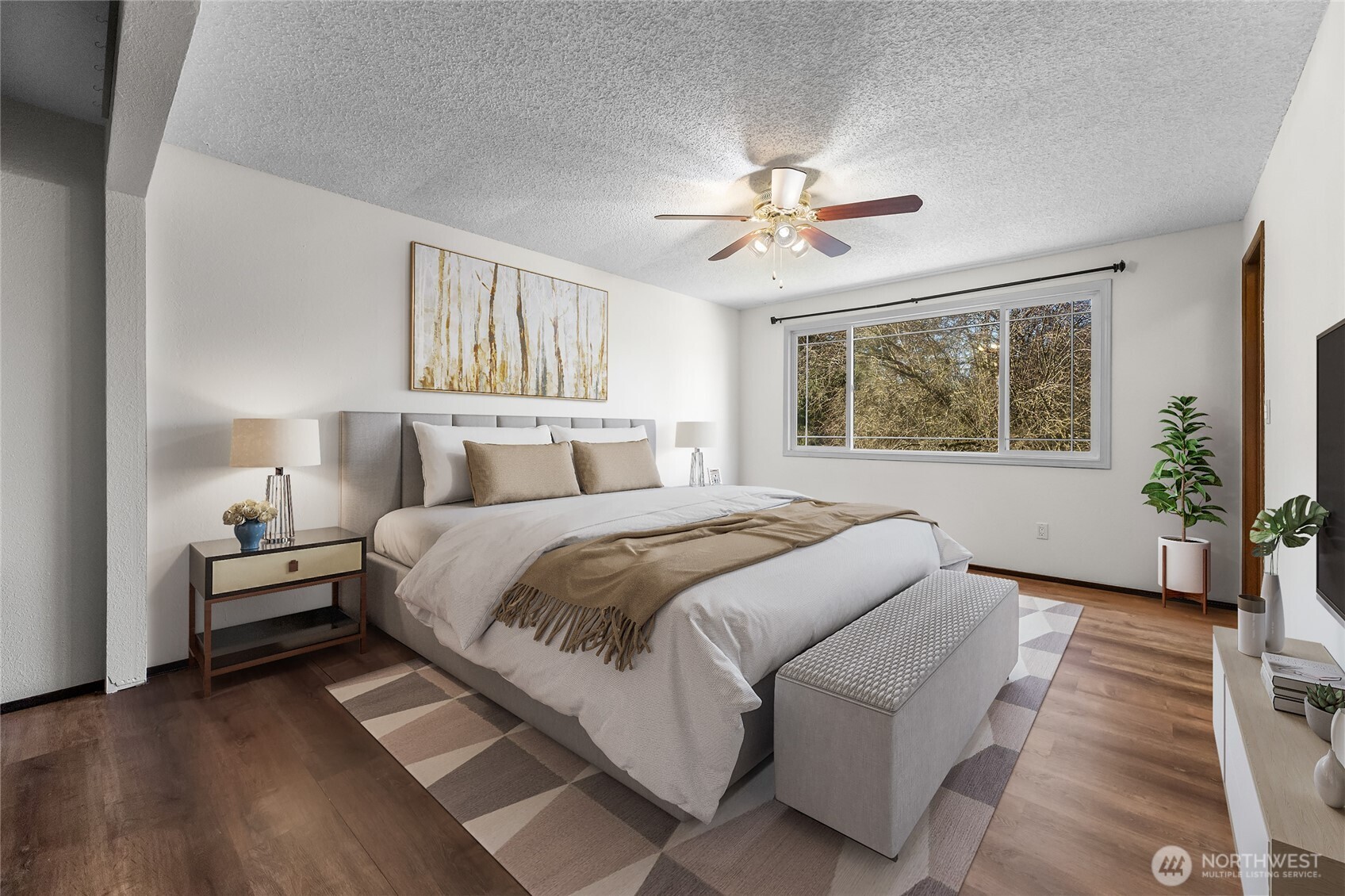25847 185th Place Southeast Covington, WA 98042 - Photo 12 of 17 a bedroom with a large bed chandelier and a window