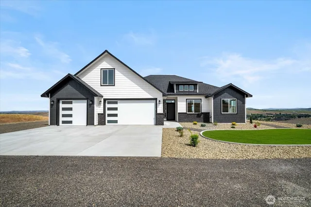 a house with trees in front of it