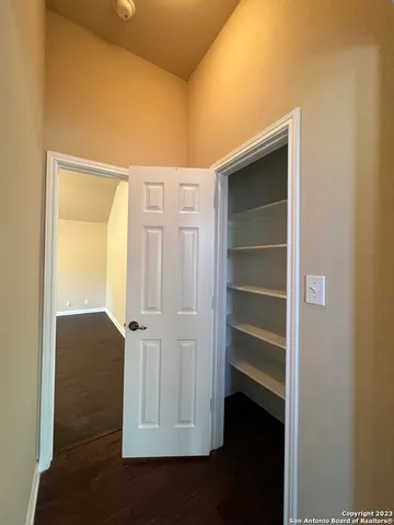 a view of closet area