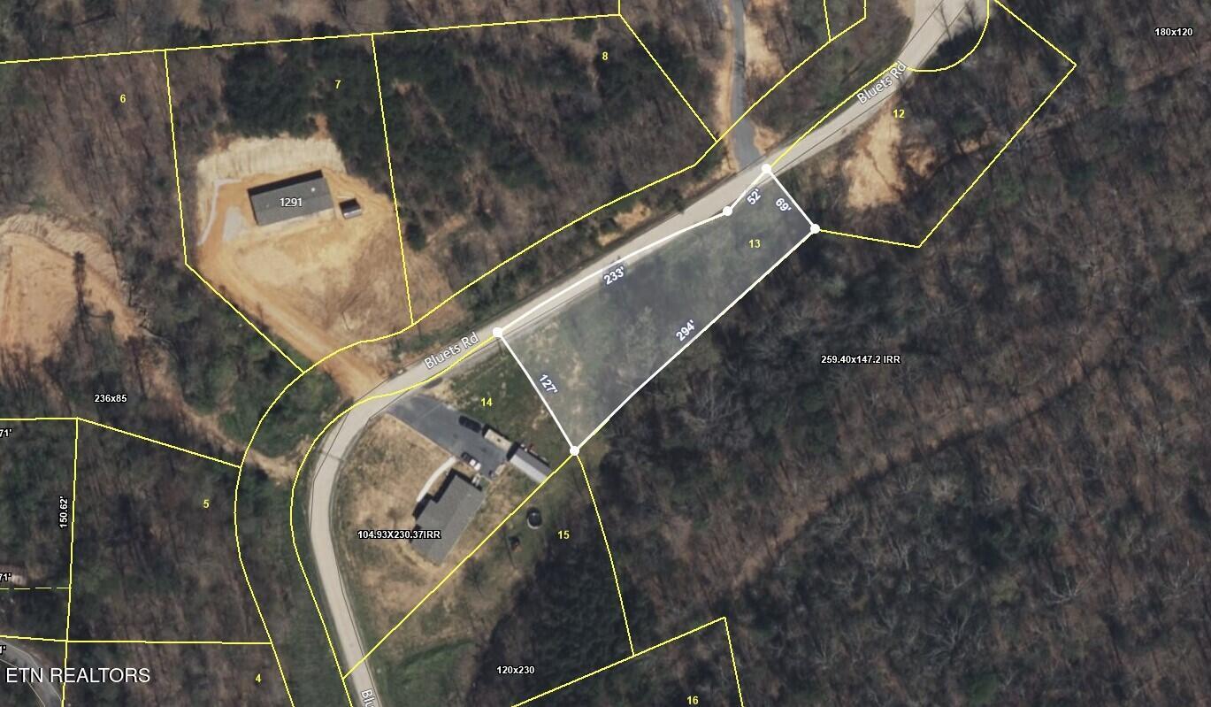 1290 Bluets Road Newport, TN 37821 - Photo 34 of 34 AERIAL TAX MAP