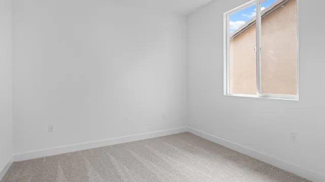 a view of a small space with window