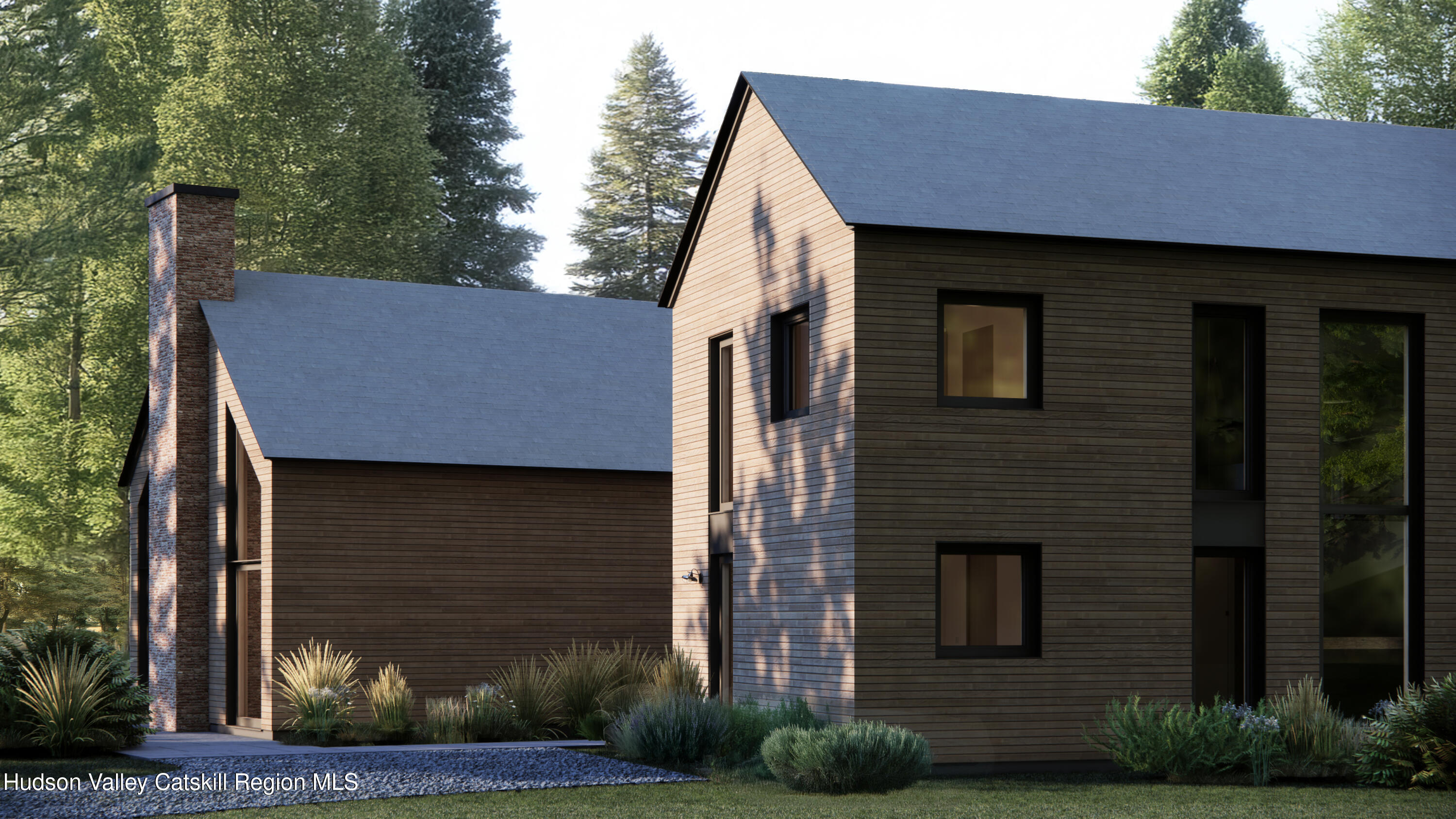 79 Beehive Road Accord, NY 12404 - Photo 12 of 19 a brick house with a yard plants and large tree