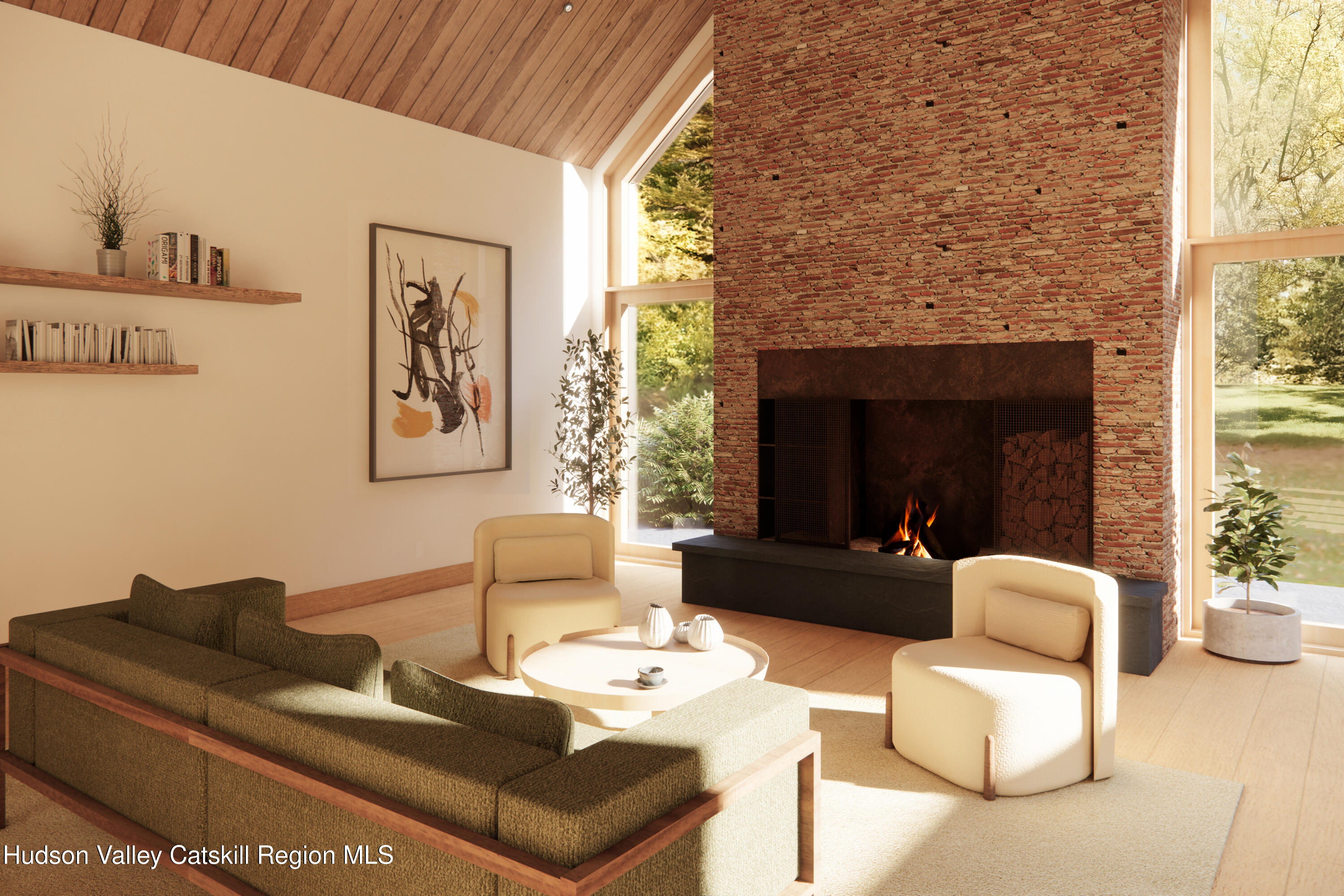 79 Beehive Road Accord, NY 12404 - Photo 7 of 19 a living room with furniture and a fireplace