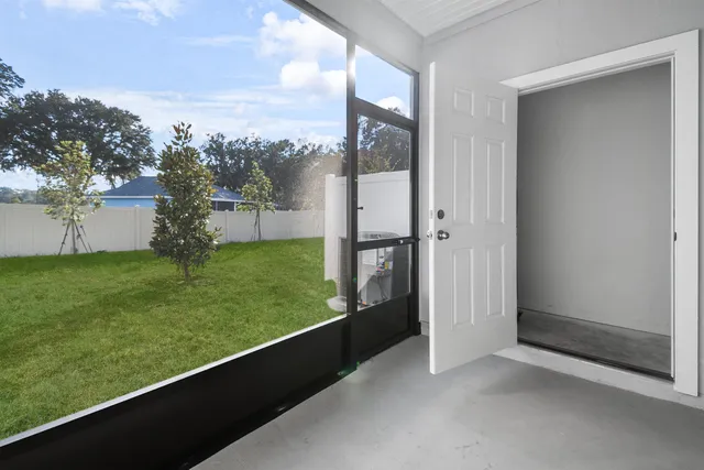 a view of a balcony with lake view