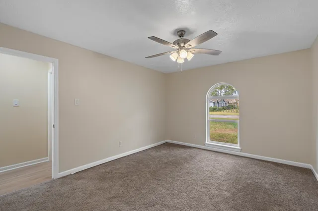 an empty room with a window