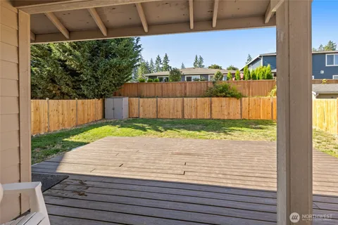 a view of a backyard with a garden
