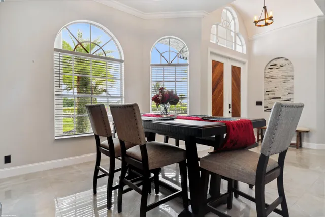 a bedroom with a bed and furniture