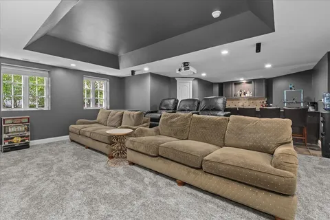 a view of a room with chairs