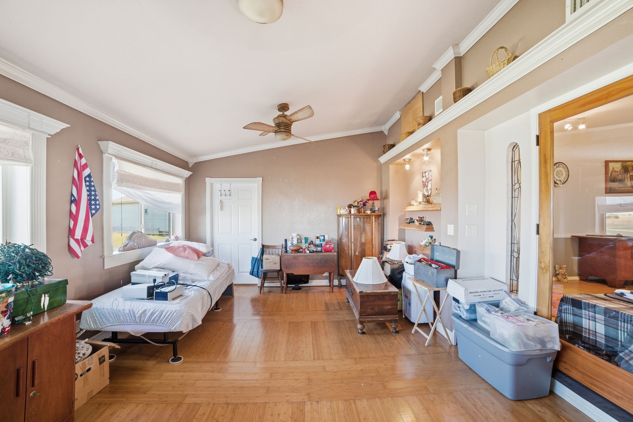 2124 Hackberry Road Salado, TX 76571 - Photo 3 of 27 a living room with furniture and a flat screen tv