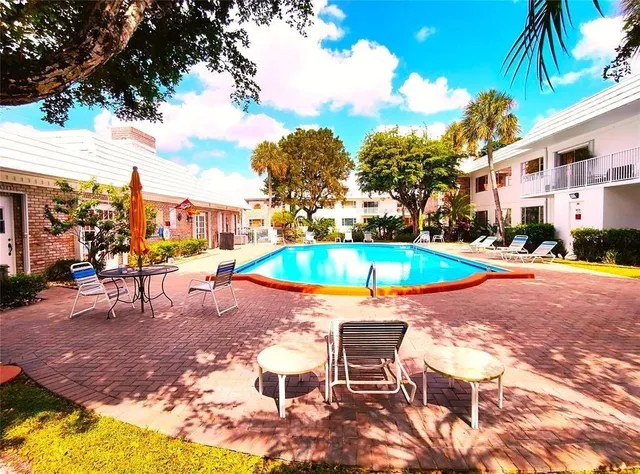 a view of outdoor space with seating area