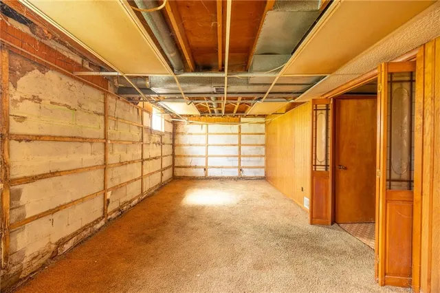 a view of a balcony with wooden floor