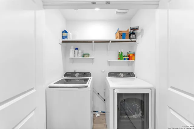 a workspace with furniture