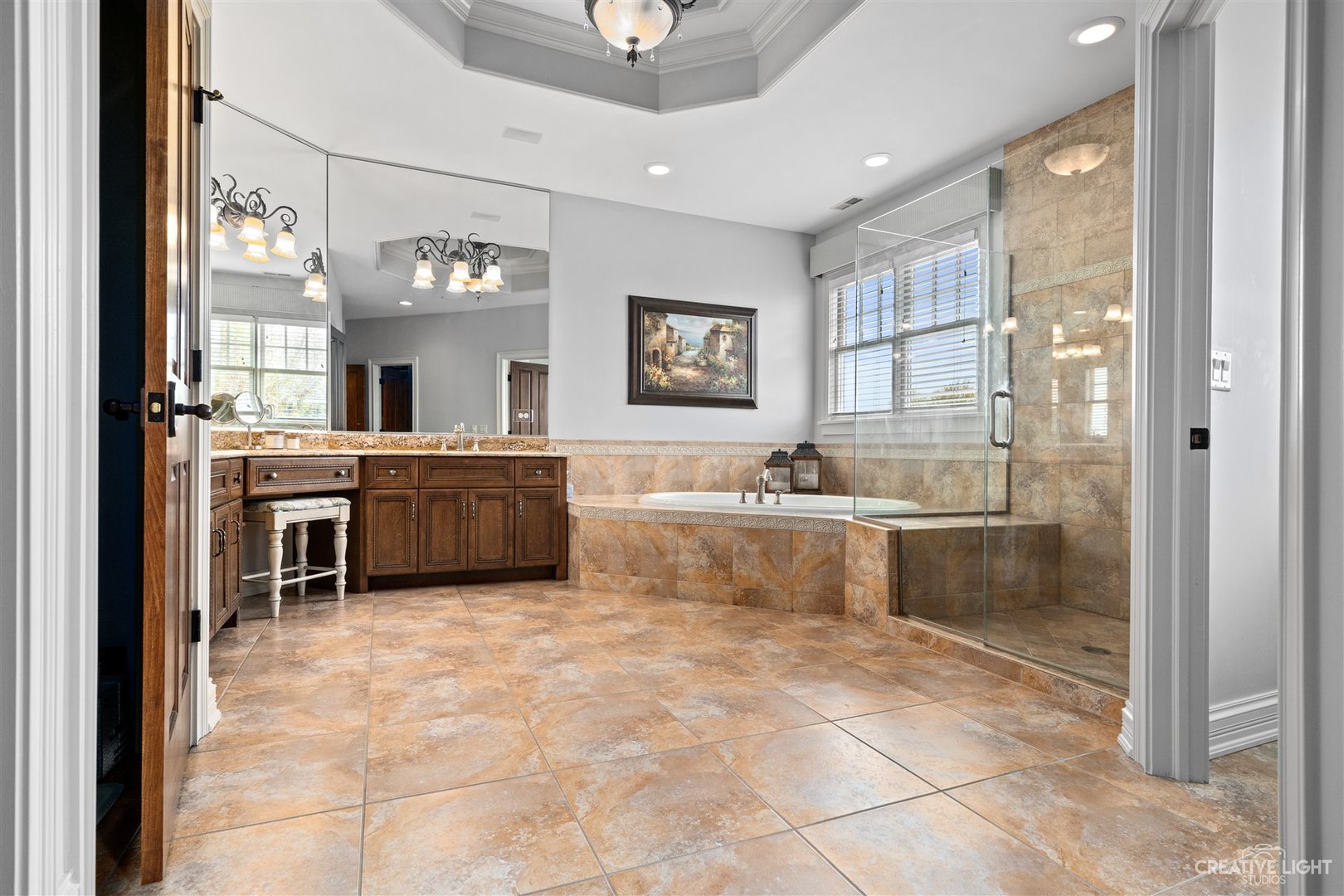 1749 Hunters Ridge Lane Sugar Grove, IL 60554 - Photo 23 of 45 a large bathroom with a large tub shower and sink