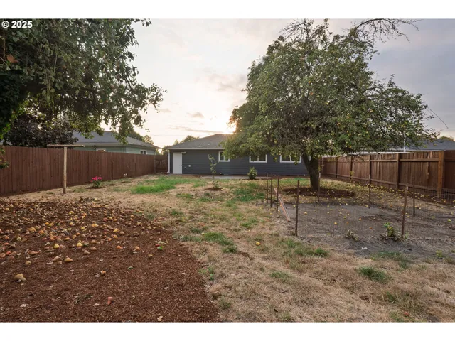 a backyard of a house