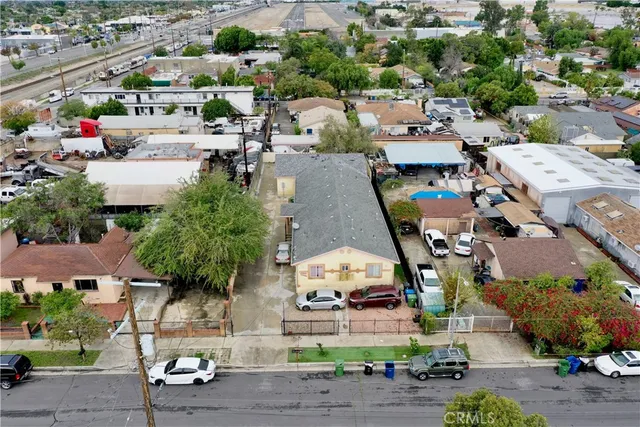 an aerial view of a city